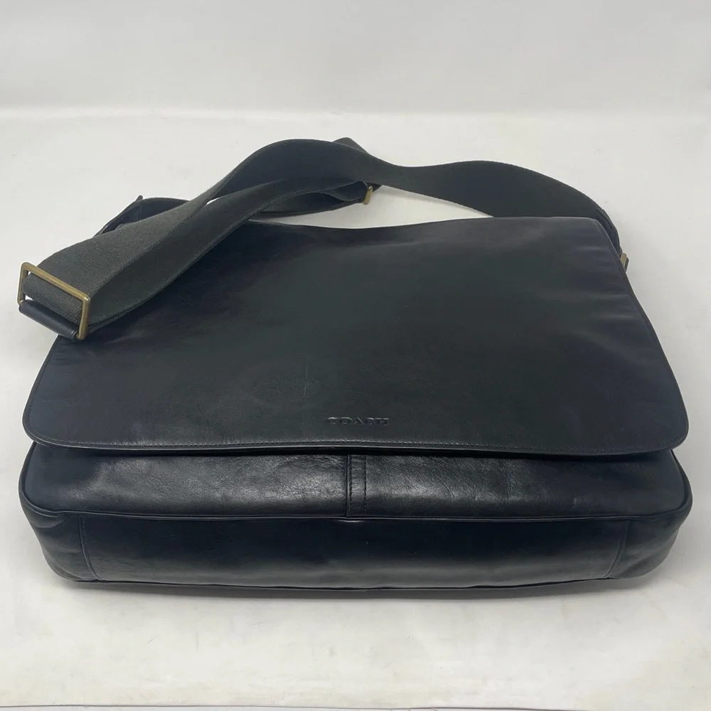 Coach Bleecker Legacy Leather Courier Bag F1169-70486🖤
